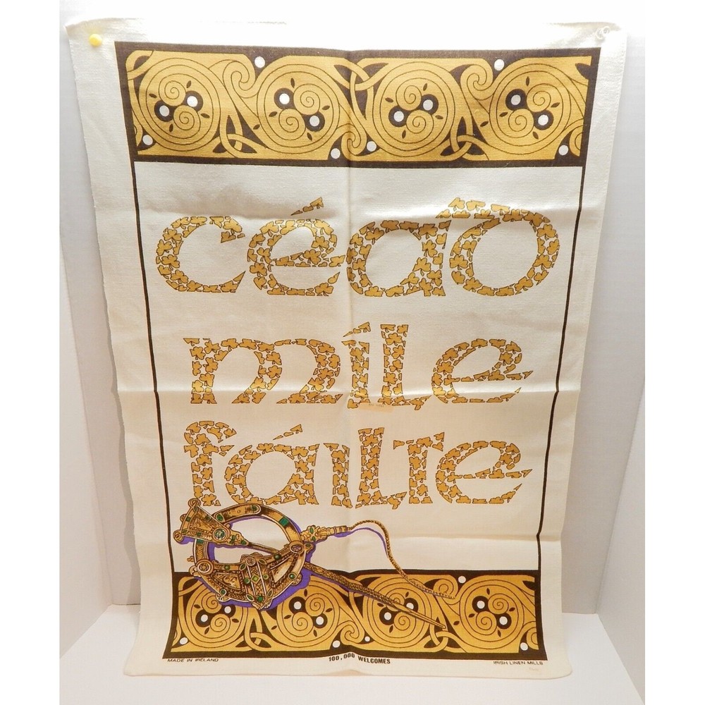Irish Linen Mills 100,000 Welcomes Kitchen Tea Towel Made in Ireland